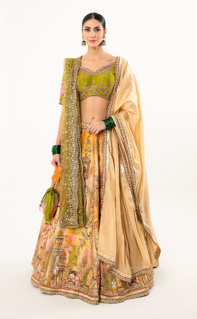 Handcrafted Lehenga Set with Doubdle Dupatta