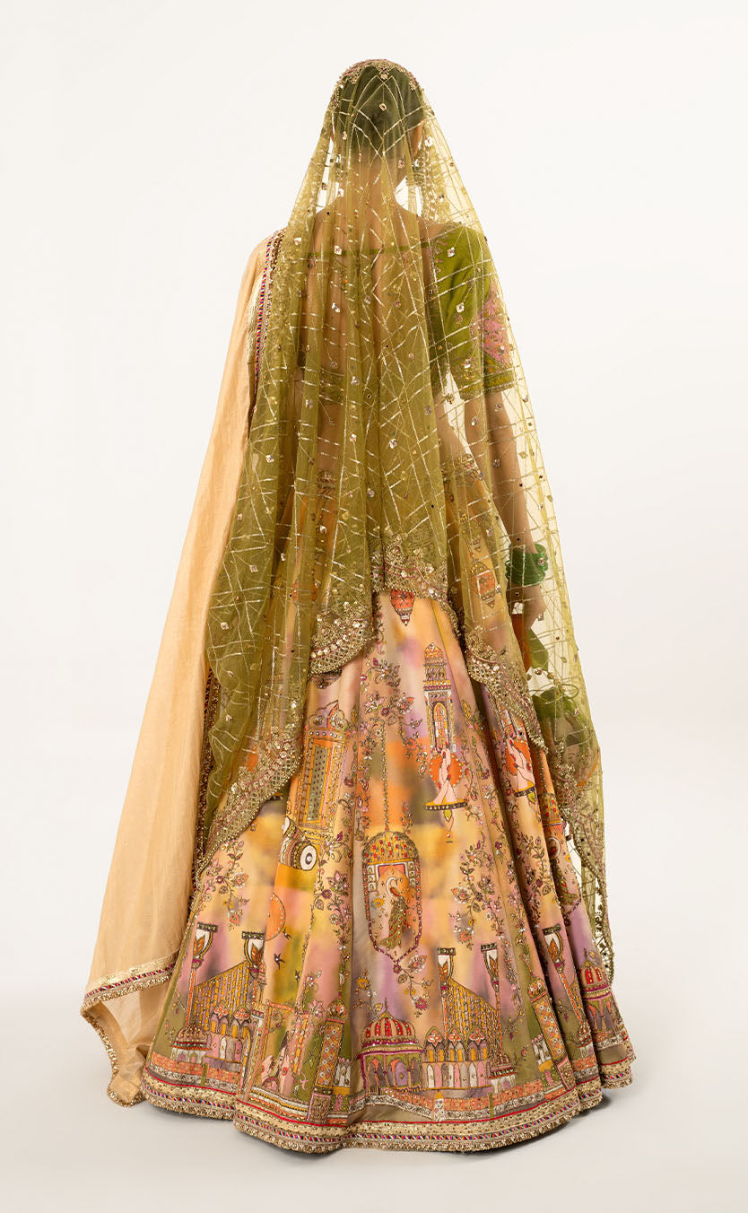 Handcrafted Lehenga Set with Doubdle Dupatta