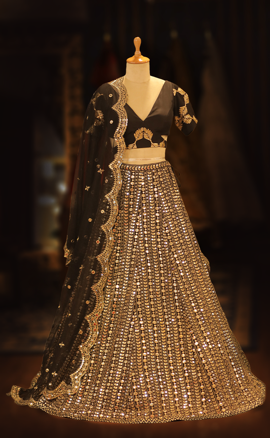 Gotta Work Silk Choli & Georgette Lehenga with Net Dupatta