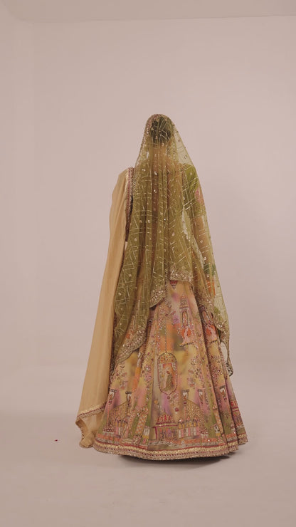 Handcrafted Lehenga Set with Doubdle Dupatta